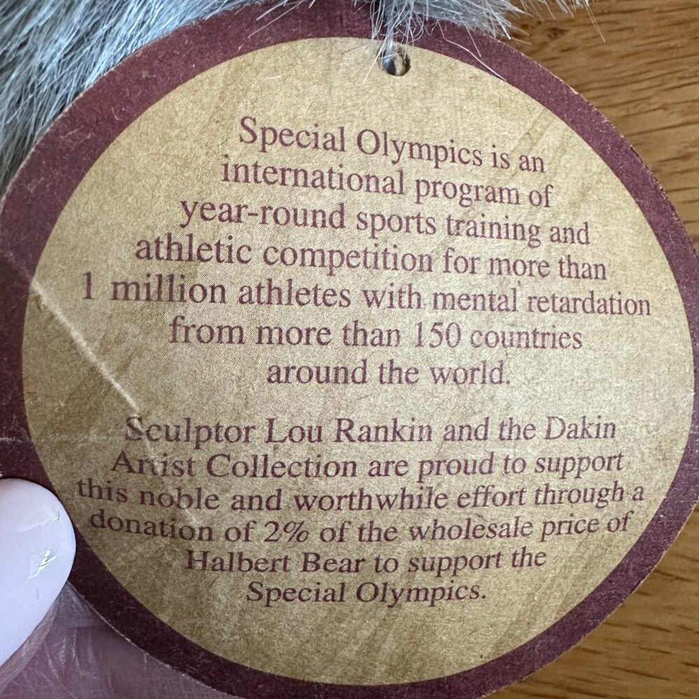 Dakin Artist Collection Lou Rankin Special Olympics 2000 Halbert The Hero Bear - Picture 12 of 15